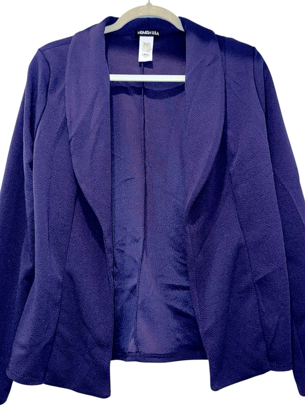 HEIMISH USA- Navy draped-lapel blazer *boss babe approved* SIZE SMALL. NEW!